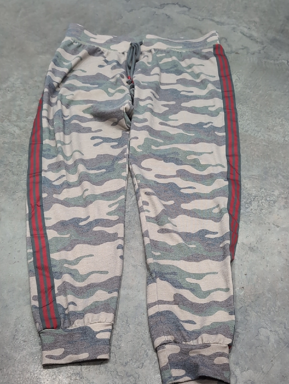 P.J. Salvage Camo Waistband Joggers with Rainbow Trim